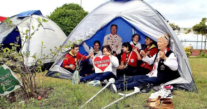 Engelli izciler doğayla iç içe