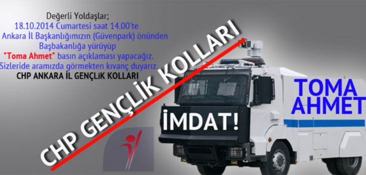 CHP Gençlik Kollarından “Toma” lı basın açıklaması