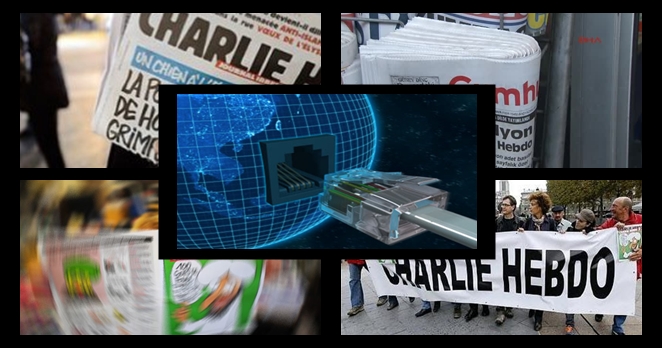 Haber sitelerine Charlie Hebdo karartması