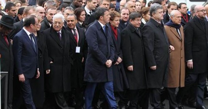 Liderler teröre karşı birlikte yürüdü