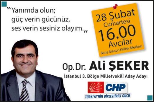 Dr. Ali Şeker Aday adaylığını açıklıyor