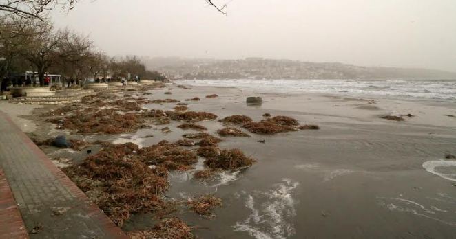 Büyükçekmece’de lodos geldi geçti