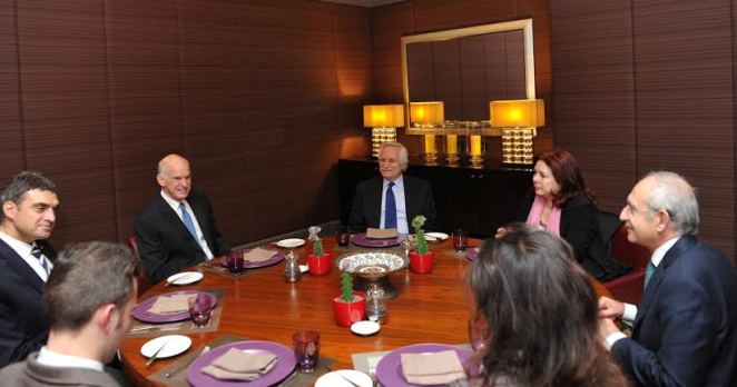 Kılıçdaroğlu, Papandreu ile akşam yemeğinde