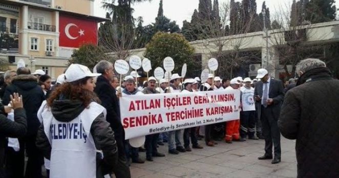 Bakırköy Belediyesi taşeron işçileri eylemde