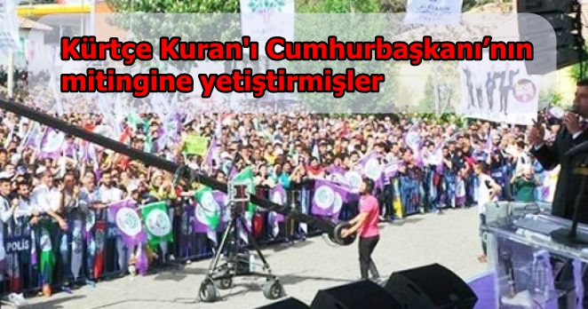 Demirtaş ‘Allah, kutsal kitabı sen mitinginde reklam yap…?’