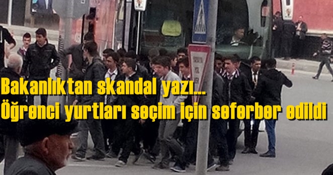 Mitinglerde yine öğrencileri kullanıyorlar