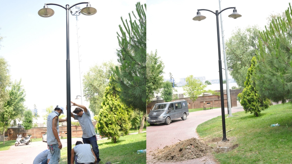 Avcılar’da parklar ışıklandırılıyor