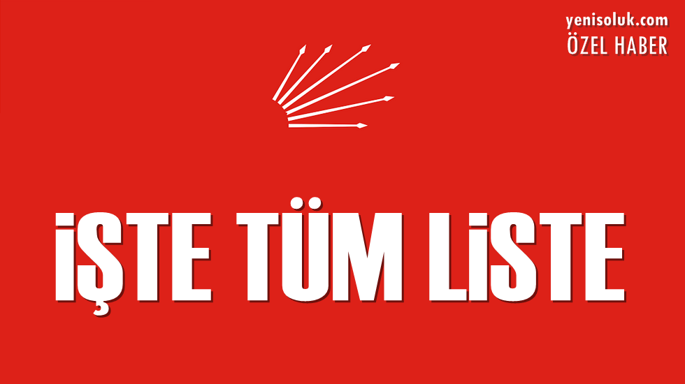 CHP’de milletvekili aday listeleri netleşti