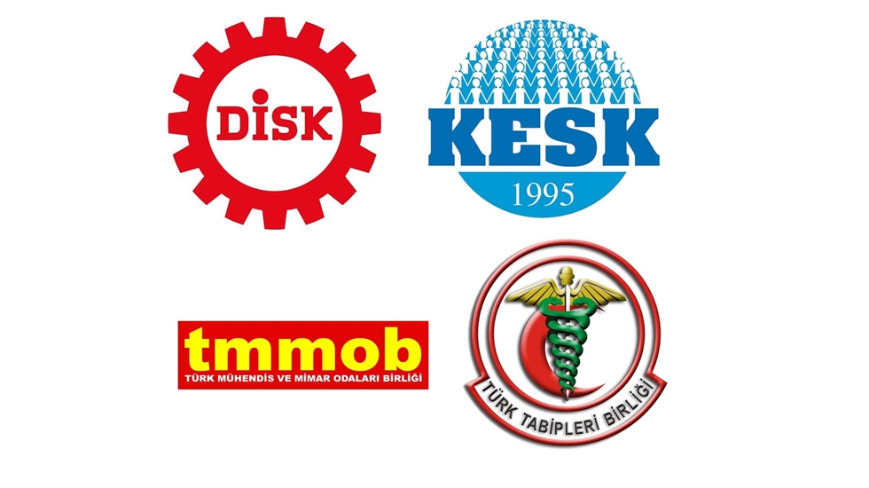 DİSK, KESK, TMMOB ve TTB: Emeğin haklarını savunmak için omuz omuza!