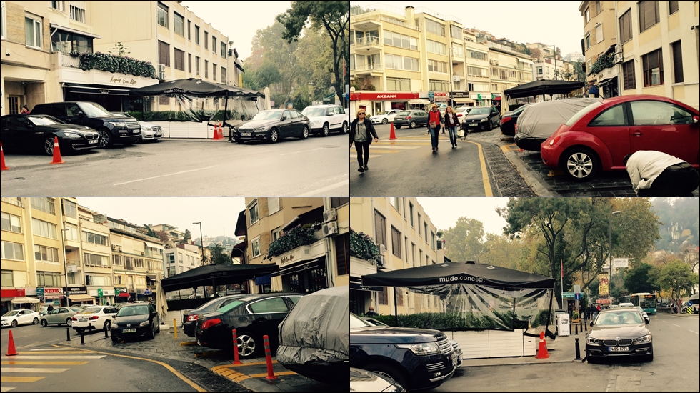 Bebek semtinin kaldırımları işgal altında