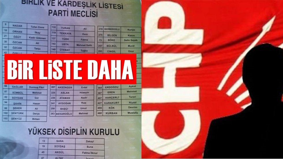 İşte ‘Birlik ve Kardeşlik listesi’ adıyla yayınlanan liste