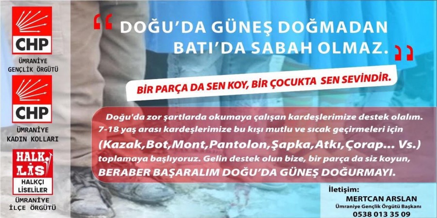 CHP Ümraniye Örgütü ‘Bir Çocukta Sen Sevinirdir’