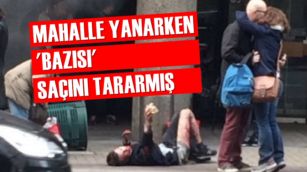 Metro patlaması sonrası yaralıya yardım etmek yerine öpüştüler