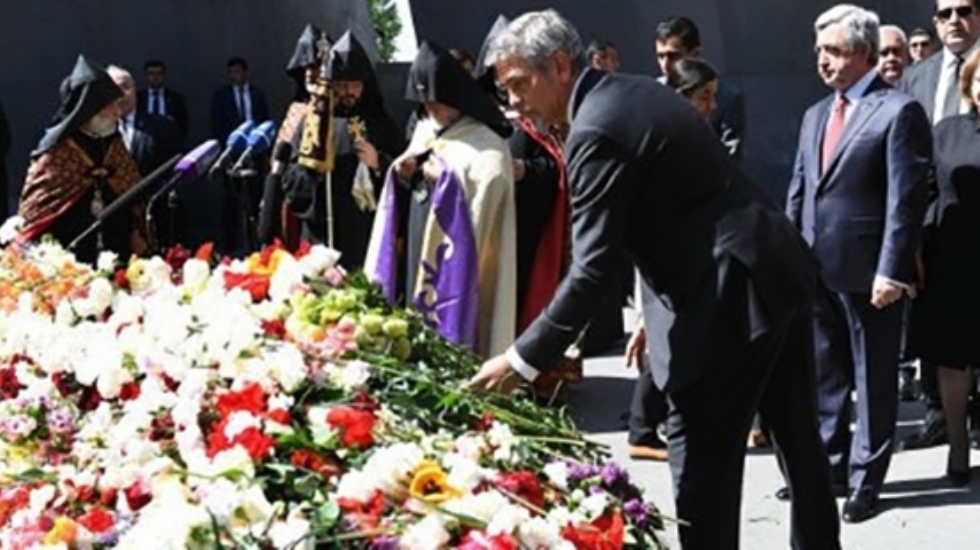 Sözde soykırım anmasına George Clooney de katıldı