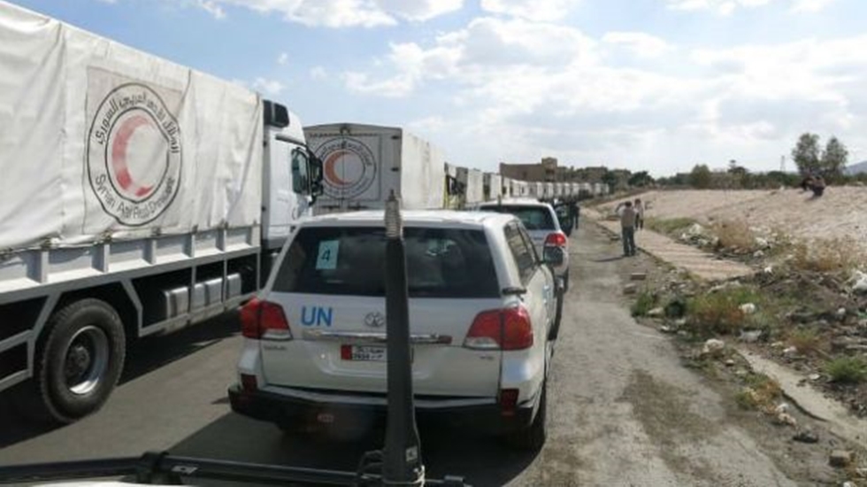 Türkiye’den gönderilen yardım TIR’ları Halep’e ulaştı