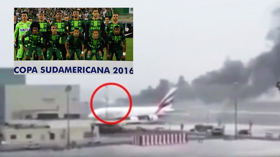 Futbolcuları taşıyan uçak düştü!