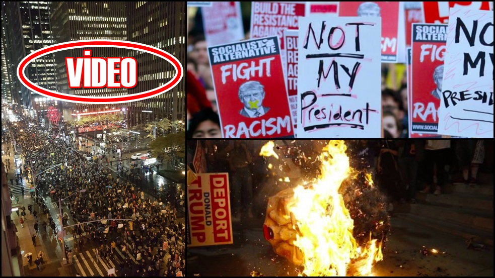 Öfkeli ABD’liler sokakta: ‘Trump benim başkanım değil’