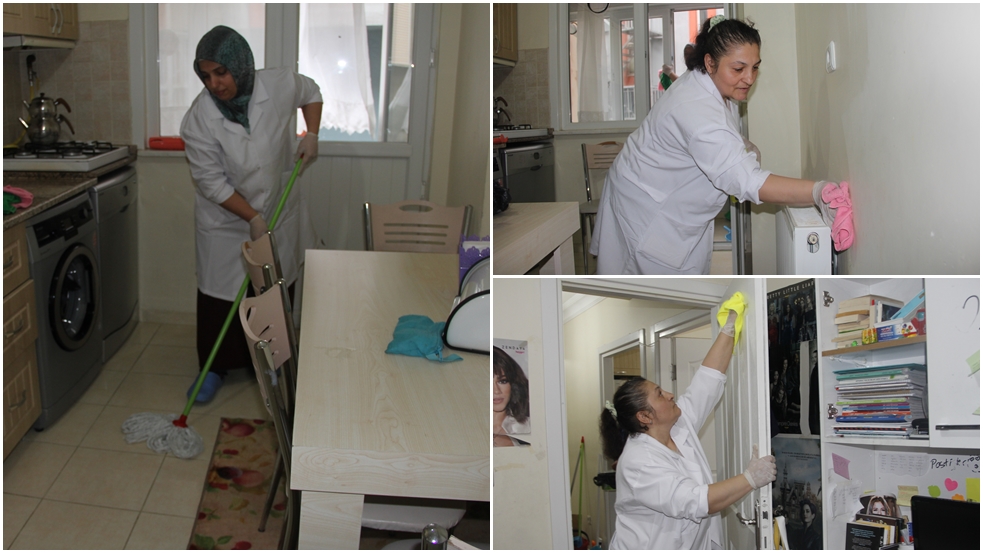 Belediyeden doğumdan ölüme hizmet; Hasta, yaşlı ve bakıma muhtaç olan vatandaşların evleri temizleniyor