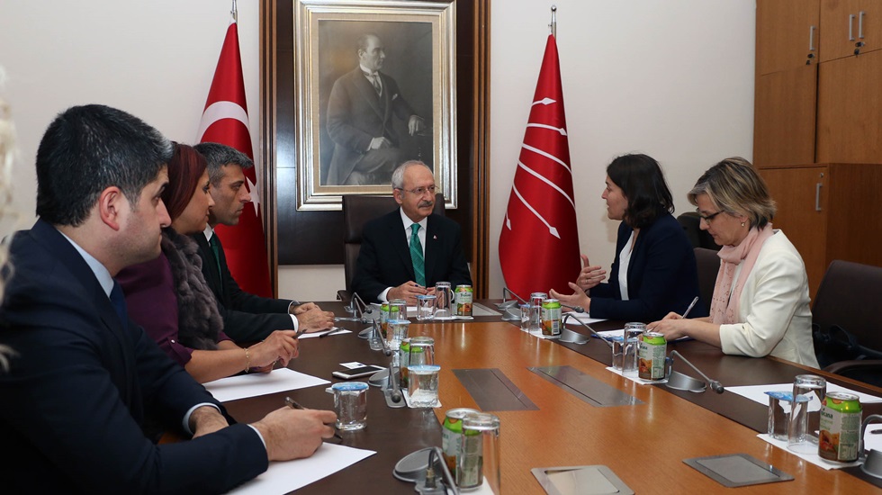 Kılıçdaroğlu, Avrupa Parlementosu Türkiye Rapörtörü Kati Piri ile görüştü