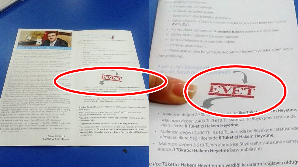 Bakanlığın broşüründe ‘evet’ propagandası!