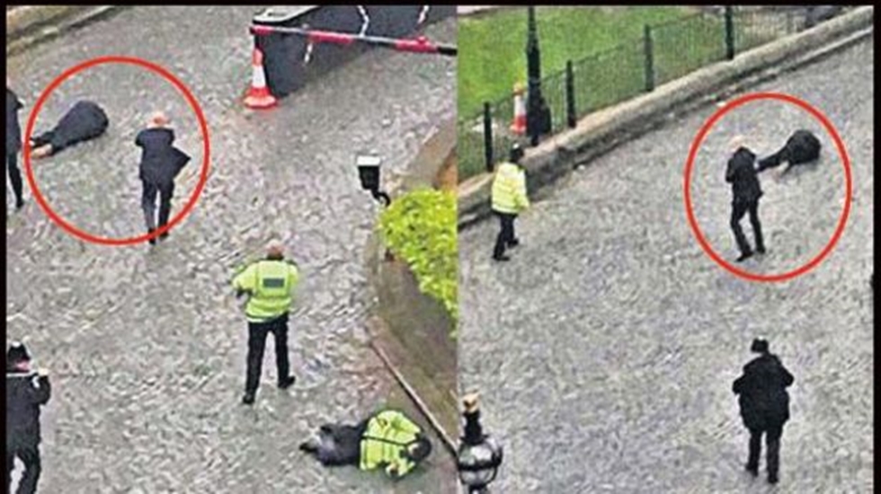 Londra saldırganının polis tarafından vurulduğu an