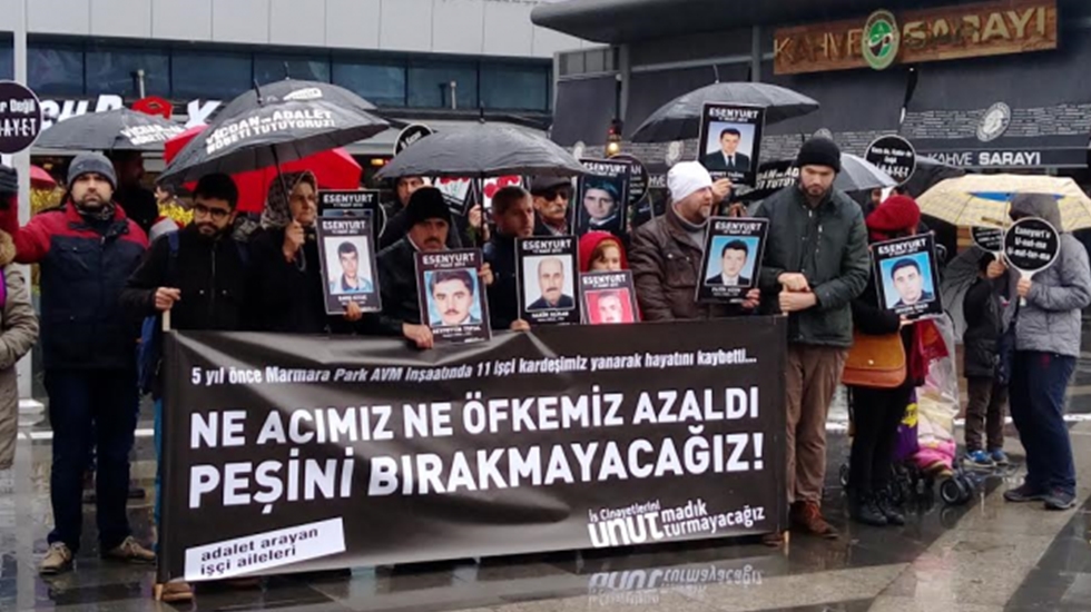 İnşaat şantiye çadırının yanması sonucu yaşamını yitiren 11 işçi anıldı