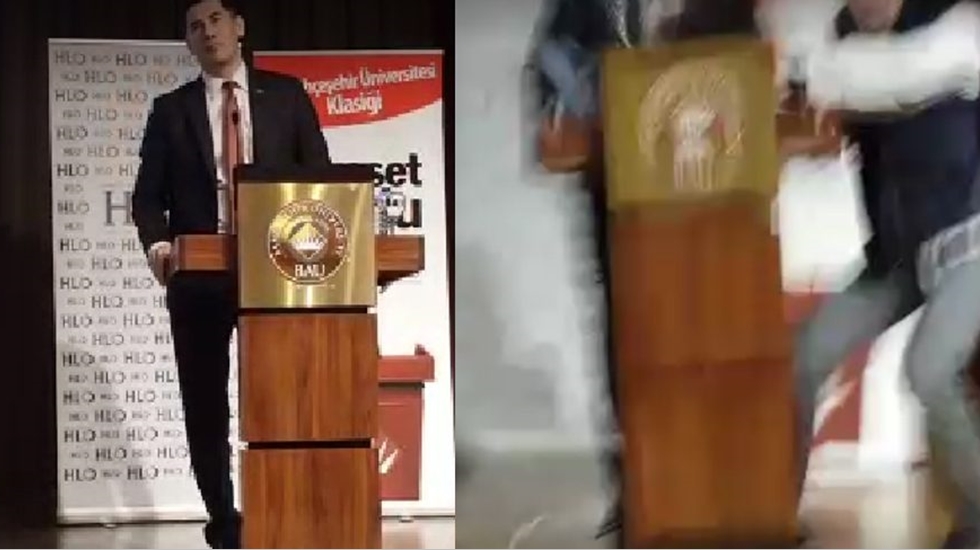 ‘Hayır’ çalışması yapan Sinan Oğan’a saldırı