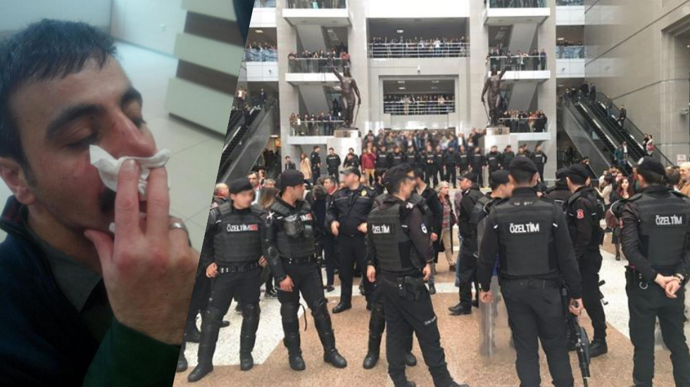 Cumhuriyet gazetesi için nöbet tutan avukatlara polis müdahalesi: Yaralılar var
