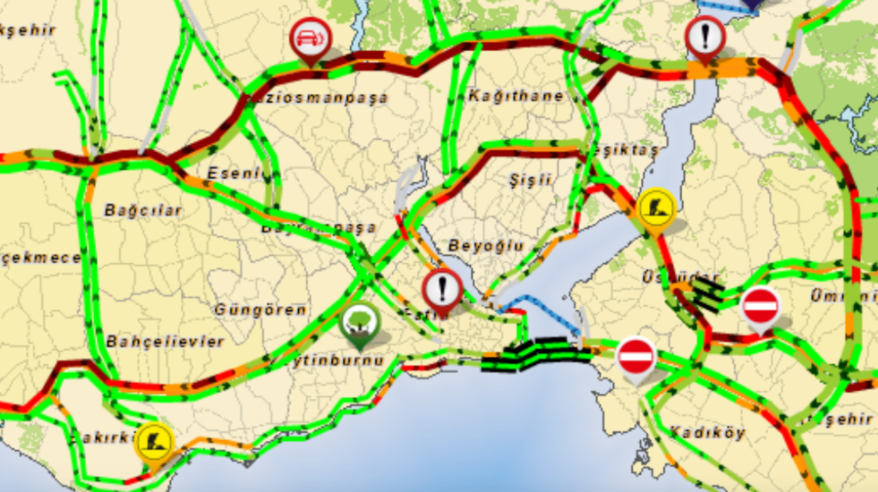 İstanbul trafiği bayramda da rahatlamadı!