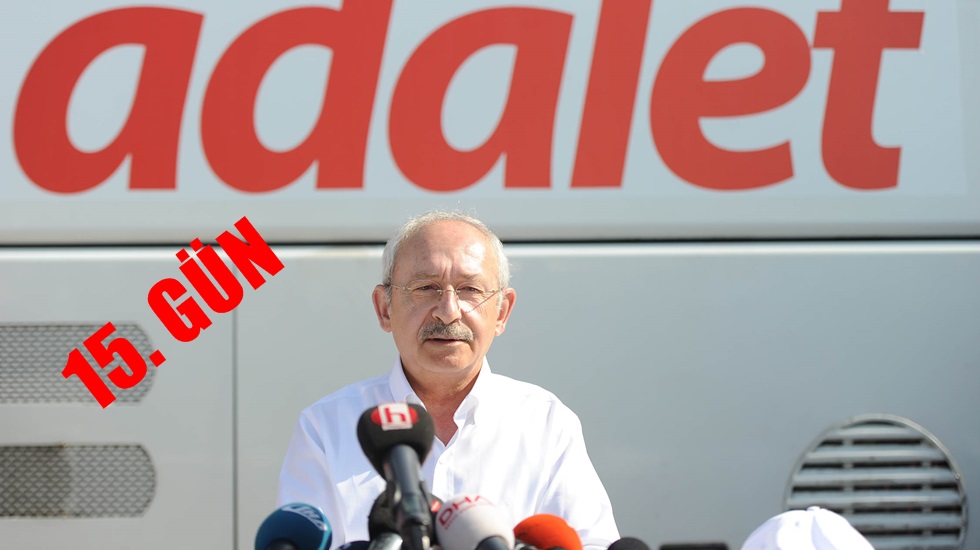 Kılıçdaroğlu Adalet Yürüyüşü’nün 15. gününe başladı