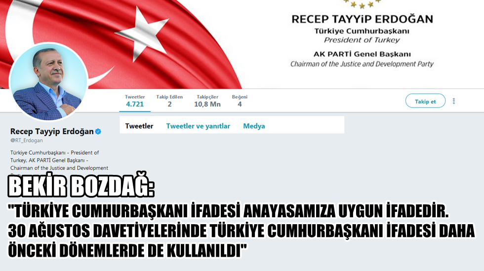 Erdoğan’ın Twitter hesabındaki ‘Cumhuriyet’i silmesine açıklama: Anayasamıza uygun!
