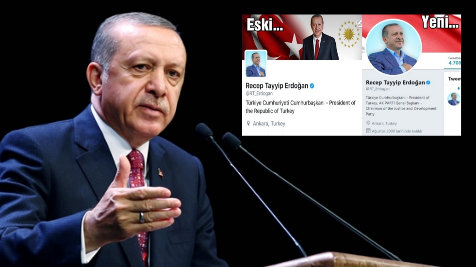 Erdoğan Twitter’da Türkiye Cumhuriyeti’nden ‘Cumhuriyet’i sildi!