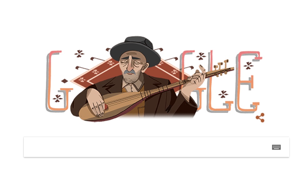 Google’dan Aşık Veysel’in 123. doğum gününe özel logo