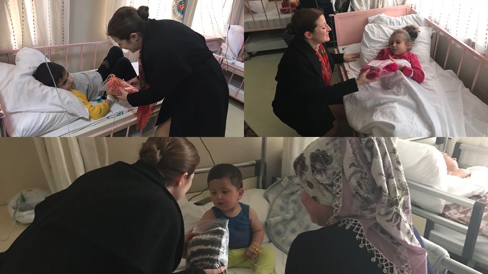 Milletvekilinden kanser hastası annelerin hasta çocuklarına yılbaşı jesti