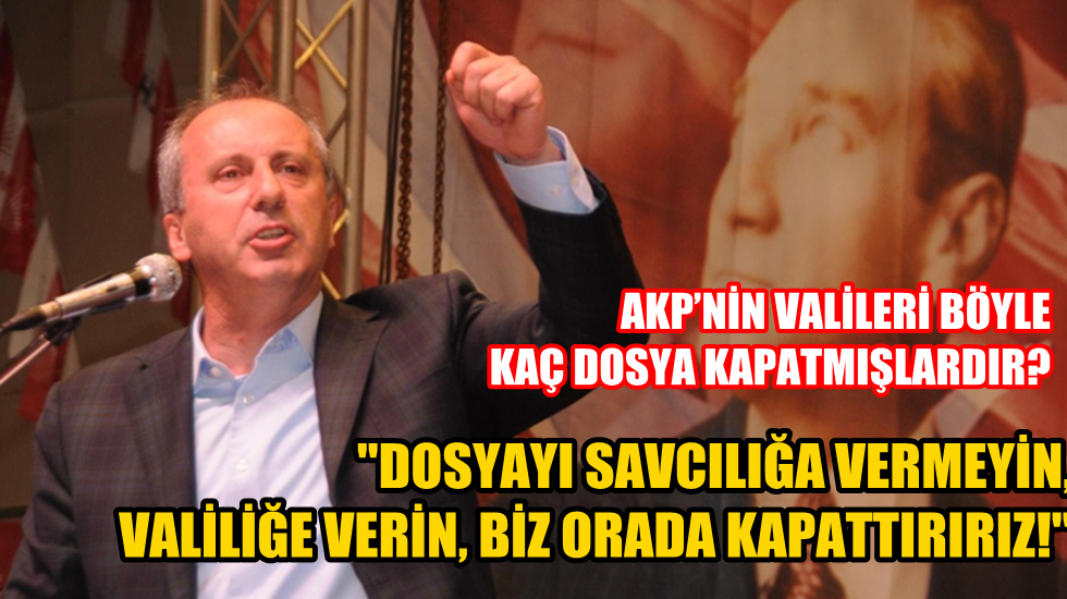 Muharrem İnce’den AKP’li belediye için ‘Trilyonluk ilansız ihale’ iddiası