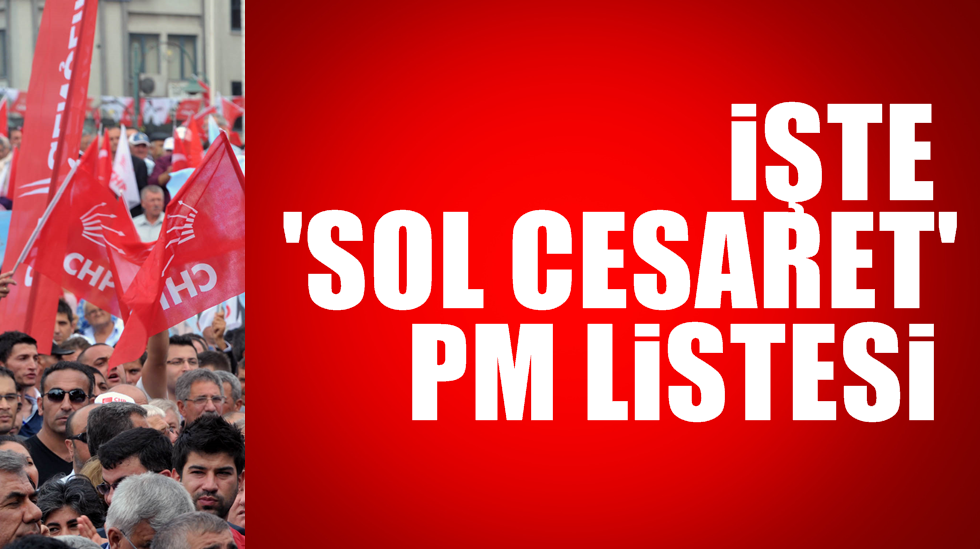 İşte ‘Sol Cesaret’ PM listesi