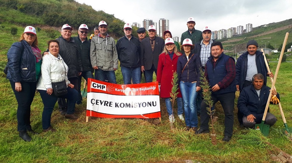 CHP Karşıyaka ilçe örgütünden ağaçlandırma çalışması