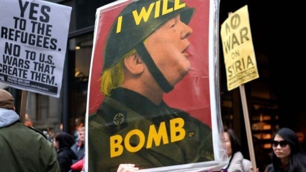 “Suriye saldırısına ‘ABD’li savaş karşıtları’ndan tepki”