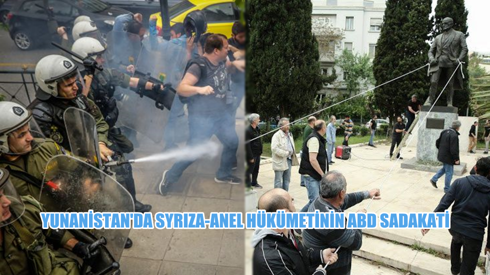 Yunan polisi eylemcilere saldırısıyla ABD’ye bağlılığını gösteriyor