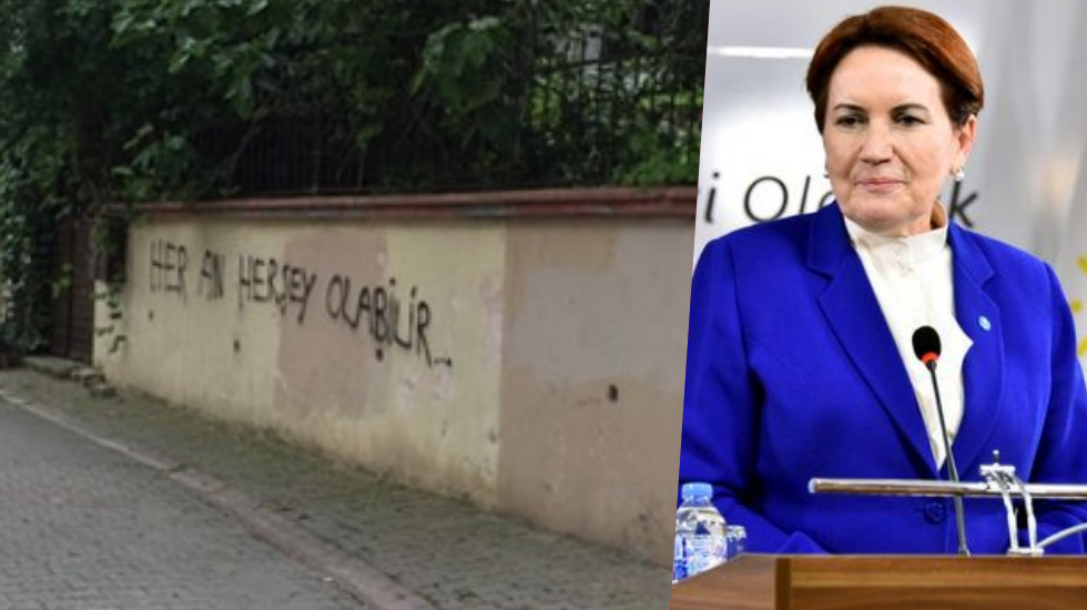 Akşener’in evinin karşısına “Her an her şey olabilir” yazan iki kişiden biri serbest bırakıldı