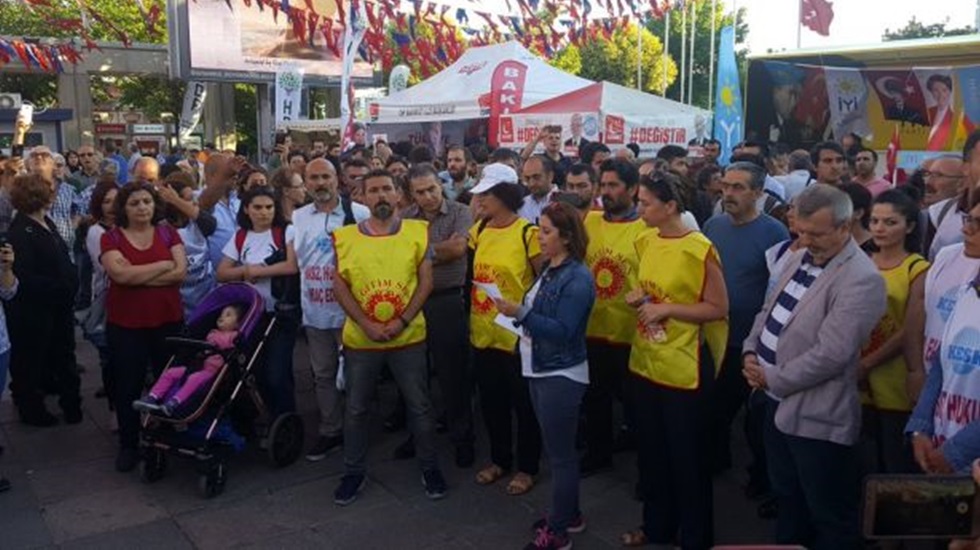 KESK: Gözaltılar serbest bırakılana kadar bu alandan ayrılmayacağız