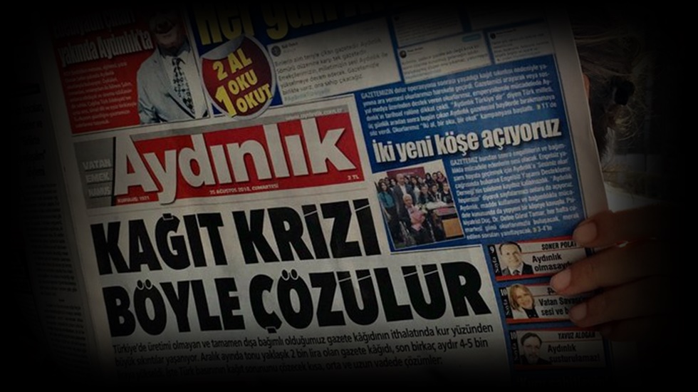 Aydınlık Gazetesine milli ve yerli kağıt müjdesi