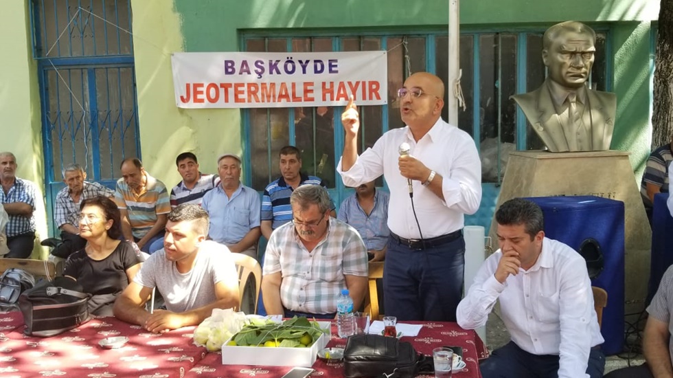 CHP’li Polat’tan “Jeotermal’e Hayır” diyen başköylüler’e destek