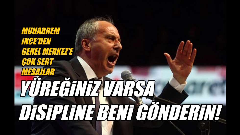Muharrem İnce: Cumhurbaşkanı adayı yaptığınız kişiye hakaret edenleri ödüllendirip…