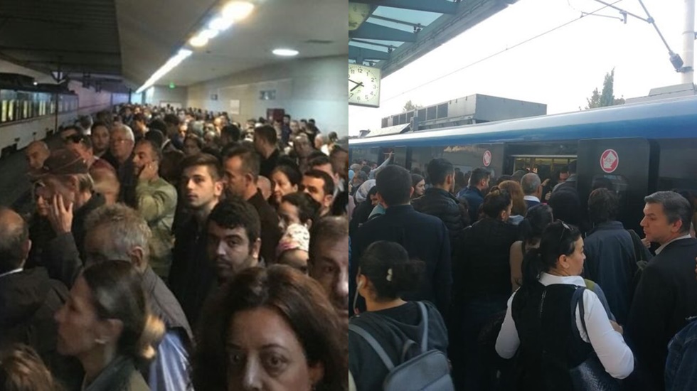 İzmir’de seferler gecikti, vagonlar doldu, halk perişan oldu