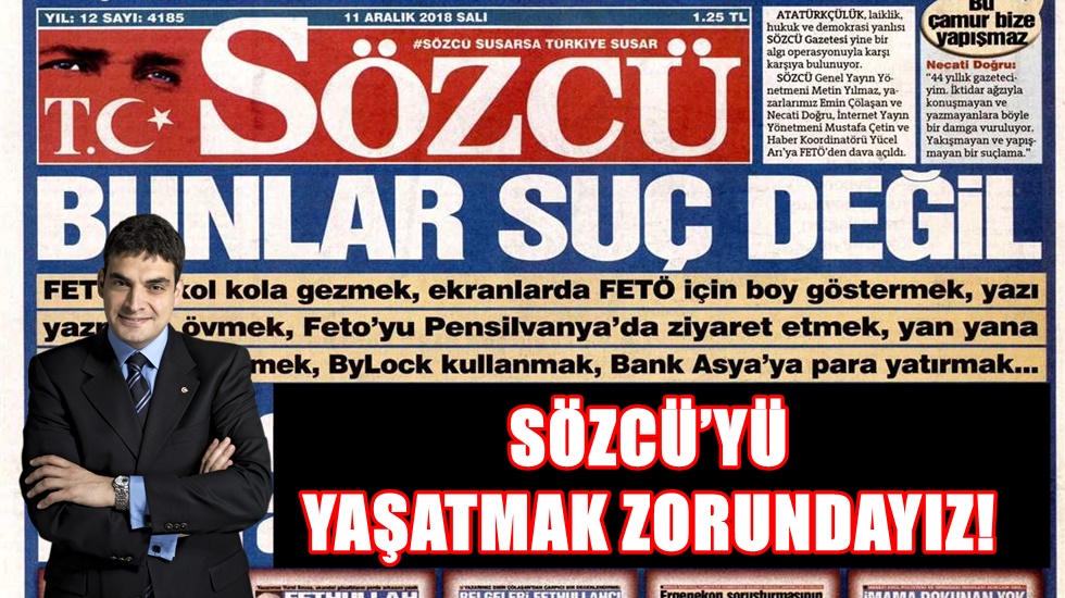 Umut Oran: Sözcü gazetesi kumpası Ergenekon kumpasının yeni adıdır!