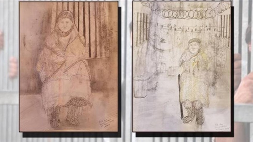 Aynı zamanda ressam olan tutuklu gazeteci koğuş arkadaşını çizdi