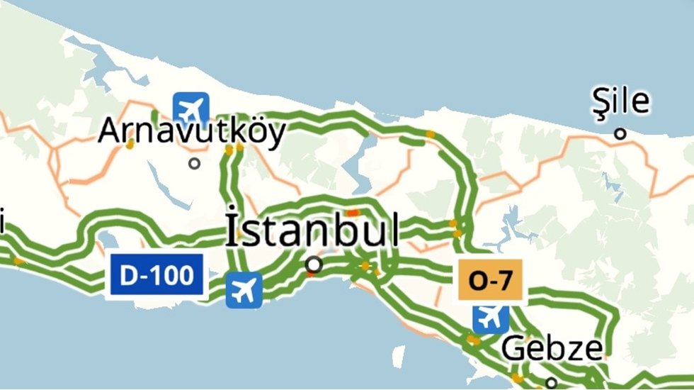 İstanbul'da trafikte 'TIK' yok... Yoğunluk yüzde 1