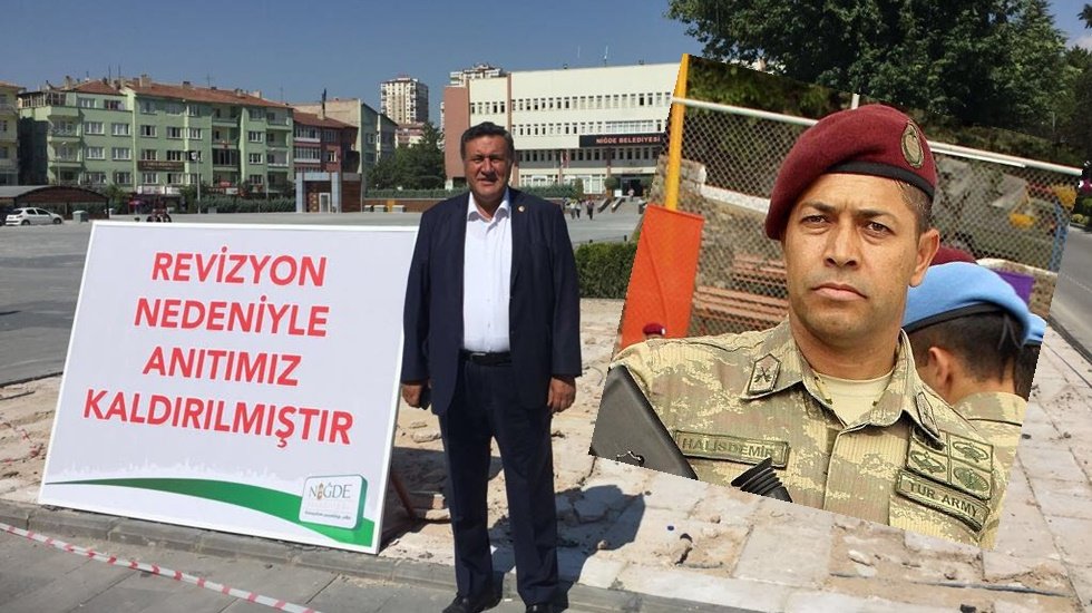 AKP’li Belediye, Ömer Halisdemir heykelini  kaldırdı, iki yıldır yeri boş!