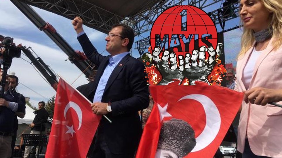 Ekrem İmamoğlu 1 Mayıs miting alanında